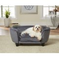 Enchanted Home Pet Coco Sofa Cat & Dog Bed w/Removable Cover, Dark Grey