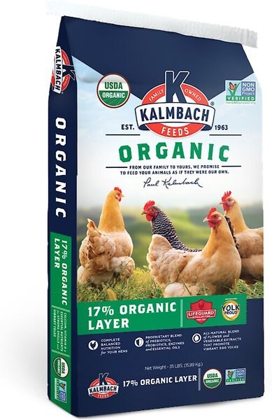Kalmbach Feeds Organic 17% Layer Pellets Chicken Feed, 35-lb bag slide 1 of 6