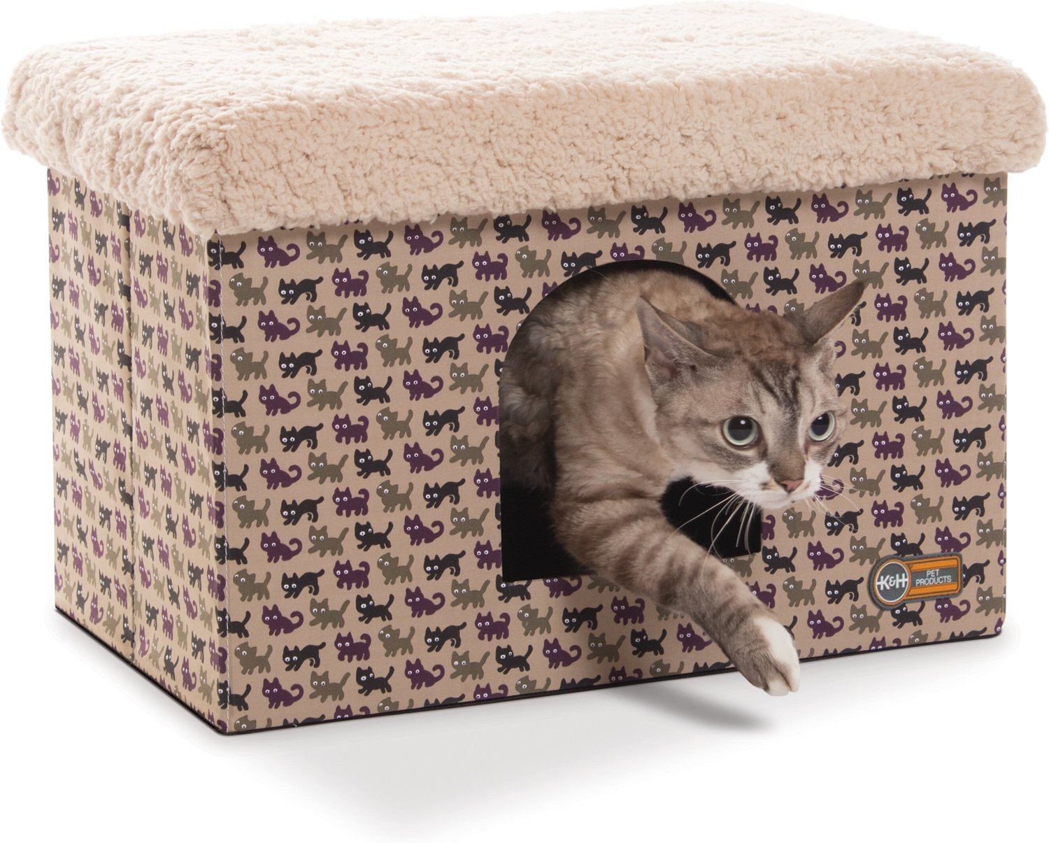 KH PET PRODUCTS Kitty Bunkhouse Covered Cat Bed