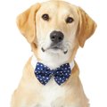 Frisco Polka Dot Dog & Cat Bow Tie, Medium/Large, Navy