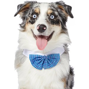 Frisco Plaid Dog & Cat Bow Tie, X-Small/Small, Blue