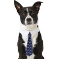Frisco Polka Dot Dog & Cat Neck Tie, Medium/Large, Navy