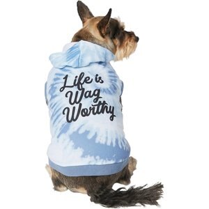 Frisco Life Is Wag Worthy Tiedye Print Dog & Cat Hoodie, X-Small