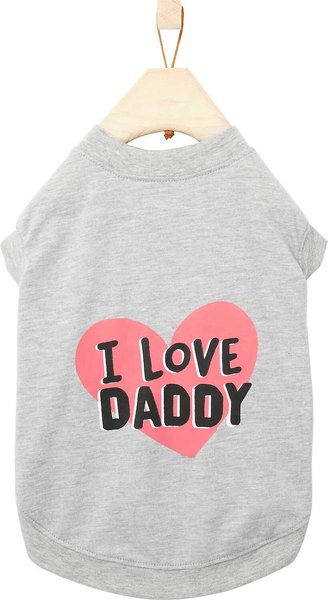 Frisco I Love Daddy Dog & Cat T-Shirt, Gray, Small slide 1 of 7