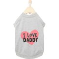 Frisco I Love Daddy Dog & Cat T-Shirt, Gray, Small
