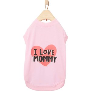Frisco I Love Mommy Dog & Cat T-Shirt, Pink, X-Small