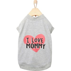 Frisco I Love Mommy Dog & Cat T-Shirt, Gray, XX-Large