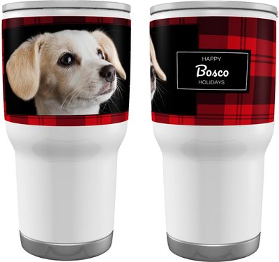 Frisco Double Walled Red Plaid Personalized Tumbler, 30-oz cup, slide 1 of 1