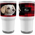 Frisco Double Walled Red Plaid Personalized Tumbler, 30-oz cup