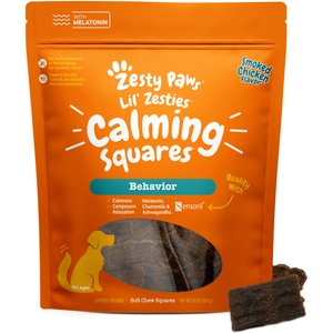 Zesty Paws Lil' Zesties Calming Squares Chicken Flavored Soft Chews Calming Supplement for Dogs, 20-oz bag