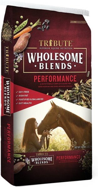 Tribute Equine Nutrition Wholesome Blends Performance Horse Food, 50-lb bag slide 1 of 10