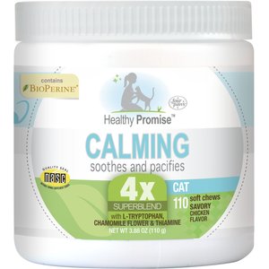Four Paws Healthy Promise Calming 4x Superblend Chicken Flavor Soft Chews Cat Supplement, 110 count