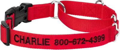 Frisco Solid Nylon Personalized Martingale Dog Collar, slide 1 of 1