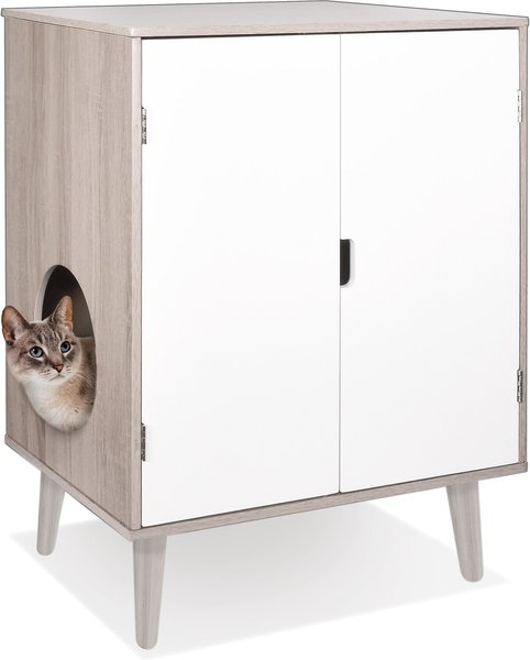 Penn-Plax Cat Cabinet, Light Grey slide 1 of 9