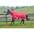 WeatherBeeta Comfitec Classic Combo Neck Heavy Horse Blanket, Red/Silver/Navy, 54-in
