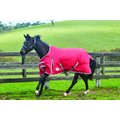 WeatherBeeta Comfitec Classic Standard Neck Medium Horse Blanket, Red/Silver/Navy, 81-in