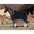 WeatherBeeta Anti-Static Fleece Cooler Standard Neck Horse Blanket, Black/Silver, 75-in