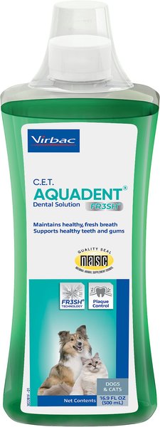 Virbac C.E.T. Aquadent Fr3sh Dog & Cat Dental Water Additive, 16.9-oz bottle slide 1 of 2