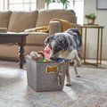 Frisco Rectangle Collapsible Pet Toy Storage Bin, Gray Basket Weave