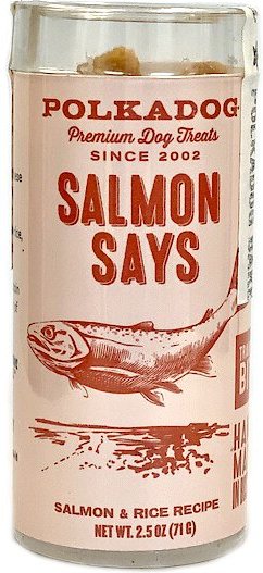 Polkadog Salmon Says Training Bits Crunchy Dehydrated Dog & Cat Treats, 2-oz tube slide 1 of 1