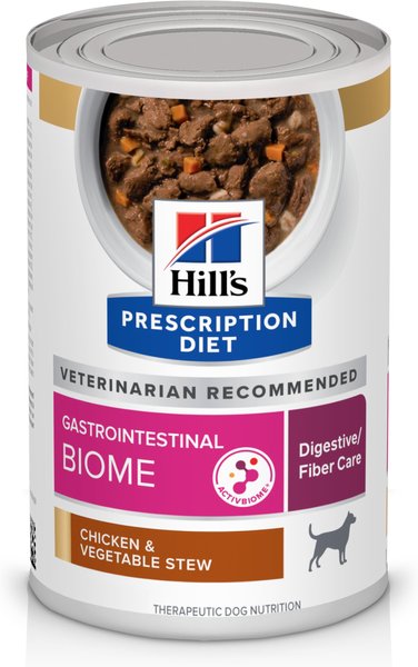 Hill's Prescription Diet Gastrointestinal Biome Chicken & Vegetable Stew Wet Dog Food, 12.5-oz, case of 12 slide 1 of 11