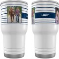 Frisco Double Walled Preppy Stripes Personalized Tumbler, 30-oz cup