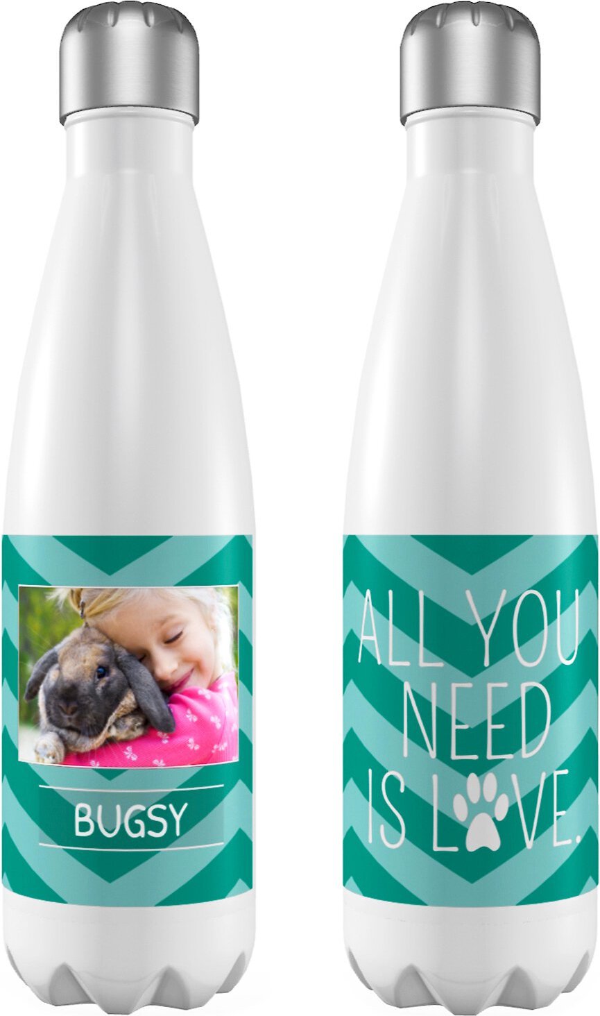 "All You Need Is Love" Slim Personalized Water Bottle