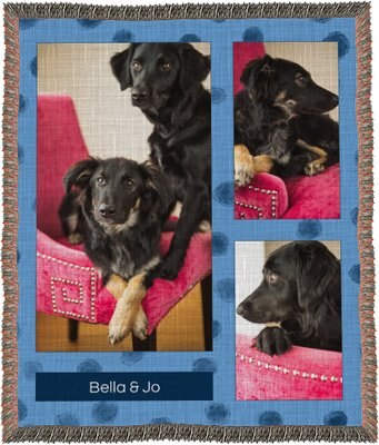 Frisco Dotted Collage Woven Throw Personalized Blanket, slide 1 of 1