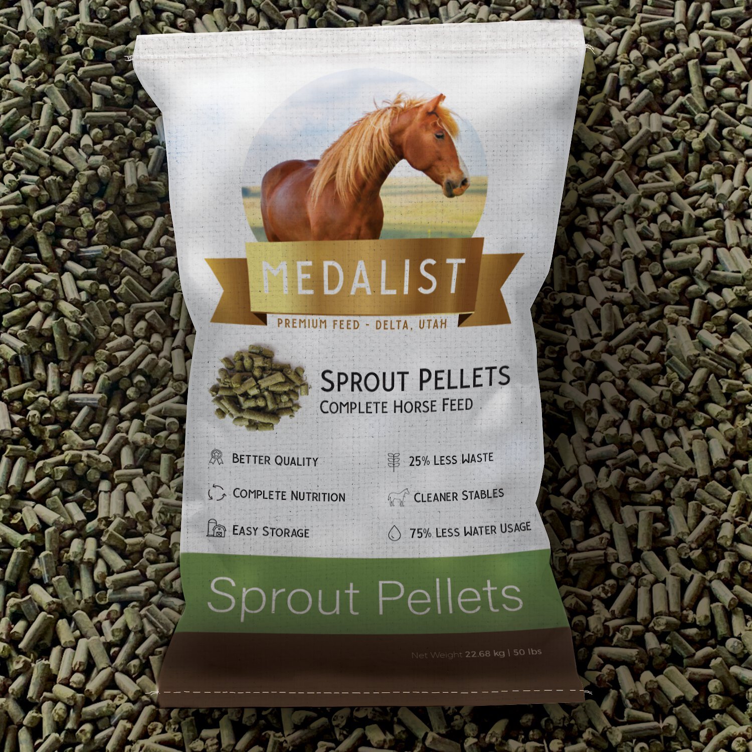 Milk pellets for horses