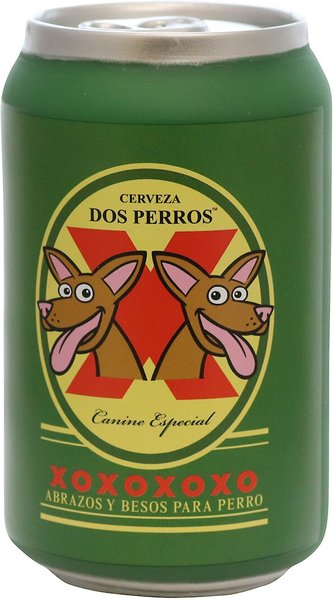 Silly Squeakers Beer Can Dos Perros Squeaky Dog Toy slide 1 of 5