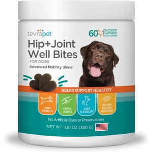 TevraPet Triple Action Hip & Joint Soft Chews Dog Supplement, 13.2-oz bag