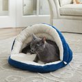 Frisco Slipper Cat Covered Bed, Blue 