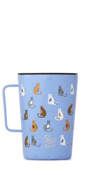 S'ip by S'well Stainless Steel Takeaway Mug, 15-oz, Purrfect Morning slide 1 of 4