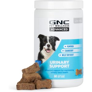 GNC Pets Advanced Urinary Support Chicken Flavor Soft Chews Dog Supplement, 60 count