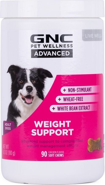 GNC Pets Advanced Weight Support Chicken Flavor Soft Chews Dog Supplement, 90 count slide 1 of 5