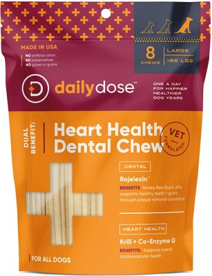 dailydose Chicken Flavor Dental & Heart Health Large Breed Dog Treats, 8 count, slide 1 of 1