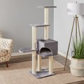 Two By Two The Spruce 54.3-in Plush Cat Tree Playground & Condo, Grey