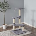 Two By Two The Cypress 41.7-in Plush Cat Tree, Grey