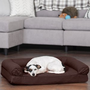 FurHaven Quilted Full Support Orthopedic Sofa Dog & Cat Bed, Coffee, Medium