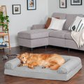 FurHaven Quilted Full Support Orthopedic Sofa Dog & Cat Bed, Silver Gray, Jumbo