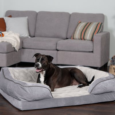 Perfect Comfort Velvet Waves Full Support Orthopedic Sofa Dog & Cat Bed, slide 1 of 1