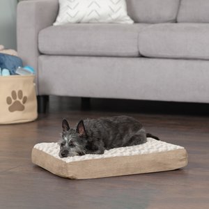 FurHaven NAP Ultra Plush Full Support Orthopedic Deluxe Dog & Cat Bed, Cream, Small