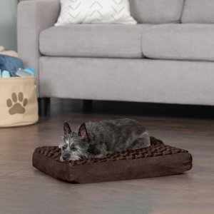 FurHaven NAP Ultra Plush Full Support Orthopedic Deluxe Dog & Cat Bed, Chocolate, Small