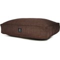 Harry Barker Heather Rectangle Pillow Dog Bed w/Removable Cover, Dark Brown, Small