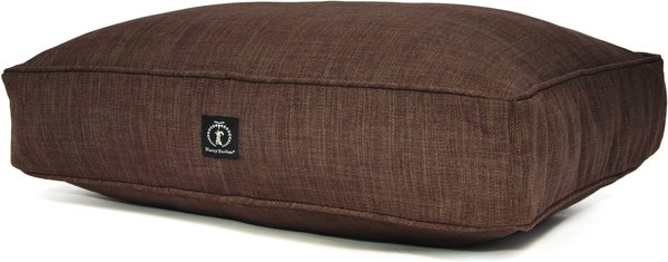 Harry Barker Heather Rectangle Pillow Dog Bed w/Removable Cover, Dark Brown, Large  slide 1 of 2