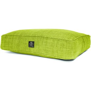 Harry Barker Heather Rectangle Pillow Dog Bed w/Removable Cover, Green, Small