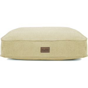 Harry Barker Tweed Rectangle Pillow Dog Bed w/Removable Cover, Natural, Medium 