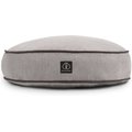 Harry Barker Solid Round Pillow Dog Bed w/Removable Cover, Grey, Small