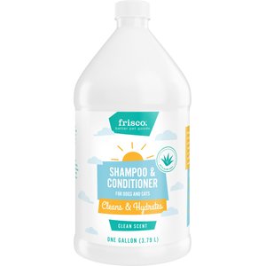 Frisco 2-in-1 Dog & Cat Shampoo & Conditioner, Clean Scent, 1-gal bottle