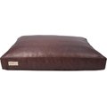B&G Martin Faux Leather Foam & Faux Down Cushion Insert Dog & Cat Bed, Dark Brown, Large